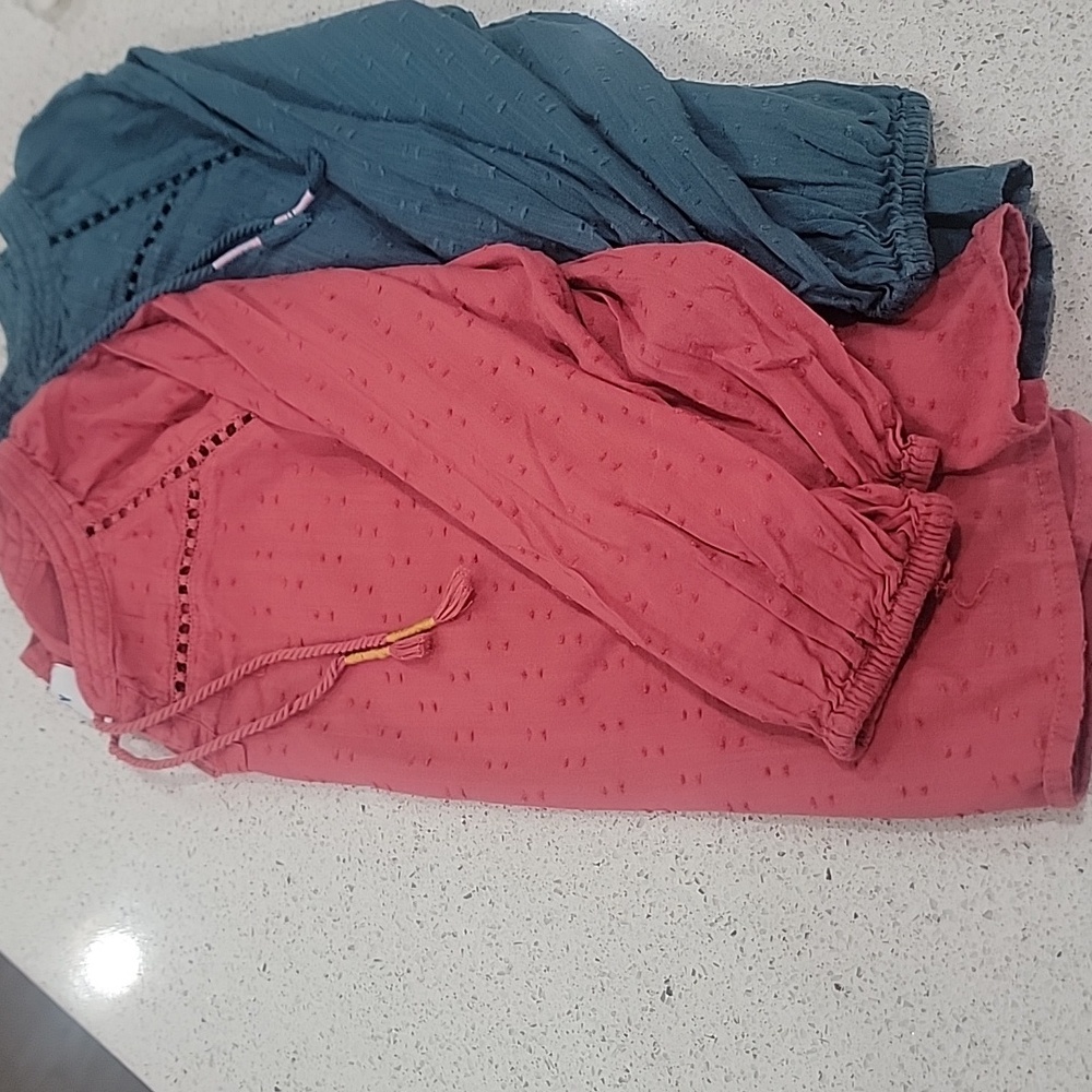 Old Navy Salmon Pink And Blue Shirts. SET!